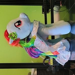 Rainbow Dash My Little Pony with Dress Cape and Flower Barrett Build A Bear